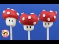 SUPER MARIO BROTHERS SHROOM MARSHMALLOW POPS - kid baking - fairy cake mushrooms