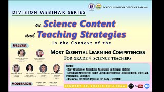 DIVISION WEBINAR SERIES ON SCIENCE CONTENT AND TEACHING STRATEGIES  FOR 2ND QUARTER - GRADE 4 (3)