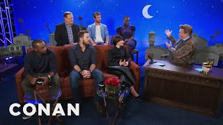 Conan Built A Mini CONAN Set For The "Avengers" Cast | CONAN on TBS