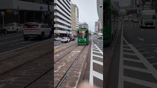 【広電路面電車】3950形3953号　本通電停到着　#shorts