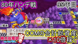 【ゆっくり実況】桃鉄令和 80年ハンデ戦 ～COMの合計総資産×10倍稼ぐ～【95年目】