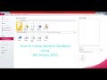 How to create student database in MS access 2010