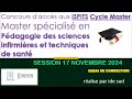 Concours d'accès  ISPITS Cycle Master pédagogie de Sciences infirmières et techniques de Santé 2024