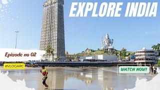 Amazing beach view from Murdeshwar temple..