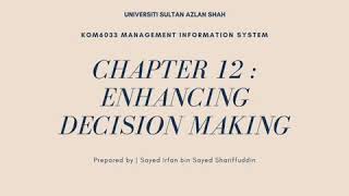Management Information System Chapter 12