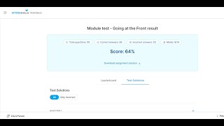 Going at the front result | Internshala Core java -Traning and internship part