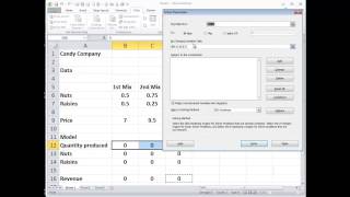 Using Excel Solver to maximize revenue