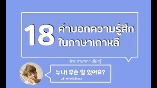 คำศัพท์เกาหลี : 18 คำบอกความรู้สึกในภาษาเกาหลี II ภาษาเกาหลีน่ารู้ Korean By Pie