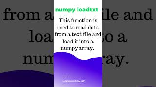 Exploring the Power of numpy loadtxt: A Step-by-Step Tutorial #python #numpy #programming