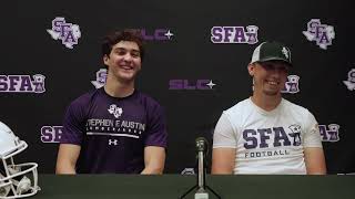 10.26.24 | Football vs. HCU Postgame Press Conference x Sam Vidlak and Clayton Wayland