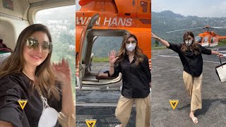 Exclusive: Shefali takes a chopper as she leaves Assam