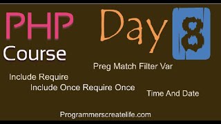 PHP Day 8 Preg Match Filter Var