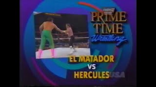 El Matador Tito Santana vs Hercules   Prime Time Feb 24th, 1992