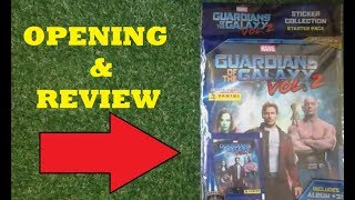 Guardians of the Galaxy Vol 2 sticker Album opening and review 👽👾🚀