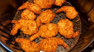 Air Fryer Frozen Coconut Shrimp - How To Cook Coconut Breaded Shrimp In Air Fryer - So Crispy! 🍤😋