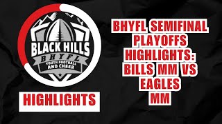 BHYFL SEMIFINAL PLAYOFFS HIGHLIGHTS: Hot Springs Bills Might Mites vs. Badlands Eagles Might Mites