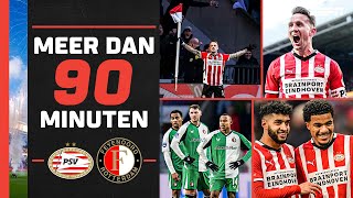 🎥 𝗘𝗫𝗧𝗥𝗔 𝗕𝗘𝗘𝗟𝗗𝗘𝗡: Noa Lang juicht met cornervlag 🚩 PSV overklast Feyenoord ⚽⚽⚽ | Meer Dan 90 Minuten