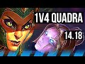 CASSIOPEIA vs ORIANNA (MID) | 1v4 Quadra, 8 solo kills, 16/3/8, Legendary | EUW Diamond | 14.18