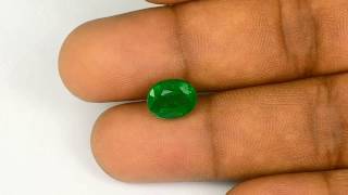 3.49-Carat Rich Velvety Royal Green Emerald from Zambia