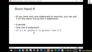 Nested If Python, Computer Science Lecture | Sabaq.pk