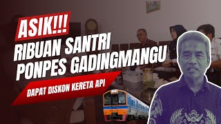 LDII TV: Kunjungi Ponpes Gadingmangu, PT KAI Diskon Tiket Kereta Api untuk Santri