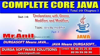 Core Java Declarations with Access Modifiers and Modifiers strictfp modifier Part -1