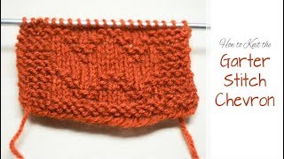 How to Knit: Chevron Garter Stitch Pattern | Beginners Zig-Zag Tutorial | Design Your Own Pattern