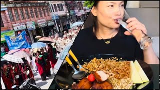 PORK FRY/SPICY CHATPATE/FRY RICE/THOTE PARBA( main festival of gurung community)