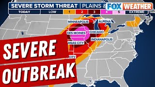 Severe Weather Outbreak Expected To Spawn Strong Tornadoes Across Midwest On Tuesday