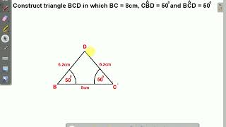 Construction and Loci. Using Side, Angle, Angle to construct an Isosceles Triangle