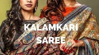 Latest Kalamkari Saree Collections | Designer Kalamkari Saree designs