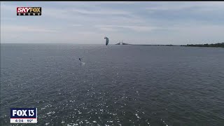 Drone Zone: Fly with kiteboarders along the Sunshine Skyway