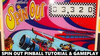 Spin Out Pinball Tutorial \u0026 Gameplay (Gottlieb 1975)