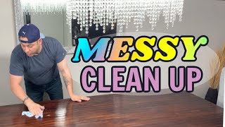 Cleaning A Messy Kitchen | Man Cleaning House