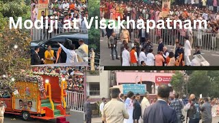 Exclusives of Modiji road show at Visakhapatnam ..video courtesy Brother Ravi Raj