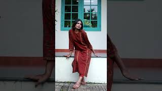 Madder Red Ajrakh Printed Kurta