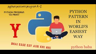 python pattern program to print Y by using for loop