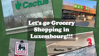 Grocery Shopping in Luxembourg! What Stores to go to? CACTUS;AUCHAN; MATCH; PROXY DELHAIZE!!!