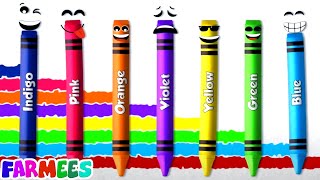 Crayons Song, Learn Colors With Animals, Nursery Rhyme And Cartoon Video
