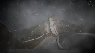 Blizzard in China. Relaxing Snowstorm and Howling Winds Sounds. Winter Ambience on Great Wall. 10 h.