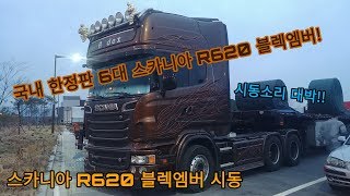 [국내 한정판 6대 스카니아 블렉엠버] 스카니아 블렉엠버 R620 V8 유로5 시동영상!