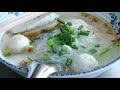 Best fish ball noodle Bangkok Chinatown Yaowarat, Traditional Thailand sreet food, Thai Rung Reung