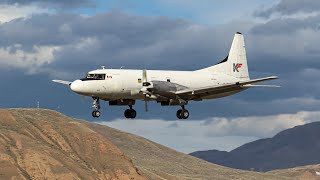 KF Aerospace Convair CV-580 Gusty Decent, Bank, Approach and Landing at Kamloops Airport