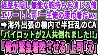 【感動する話】訳があって経歴を隠して俺は無能な鞄持ちを演じていた。後日、海外での商談に向かう途中にパイロットが2人倒れる大ピンチ！俺「俺が操縦しますので！」「え？」→結果ｗ【いい話・泣ける話・朗