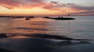 Romantic sunset over the Adriatic Sea (Cattolica - Italy)