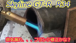 【排気漏れ】気になったので修理　 skyline GT-R BNR34　RB26DETT