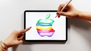 Apple Special Event のロゴを超リアルに描いてみた。【 Procreate 使い方 】