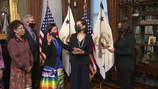 Vice President Harris Ceremonially Swears In Deb Haaland as Secretary of the Interior