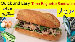 Tuna Baguette Sandwich Easy and Quick Recipe #Shorts