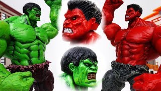 Scary Red Hulk Escaped~! Red Hulk VS. Incredible Hulk - ToyMart TV